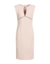 Liu •jo Woman Midi Dress Blush Size 10 Polyester, Elastane In Pink