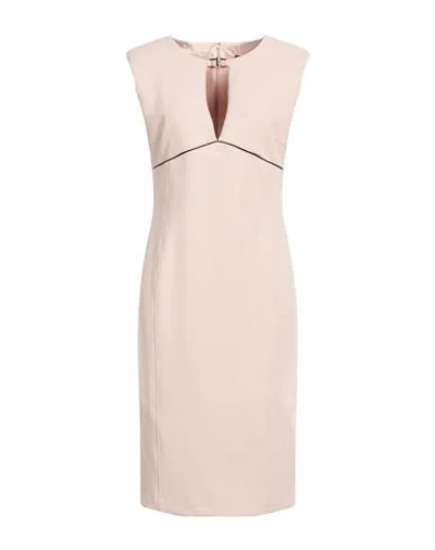 Liu •jo Woman Midi Dress Blush Size 10 Polyester, Elastane In Pink