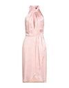 Liu •jo Woman Midi Dress Blush Size 6 Viscose In Pink