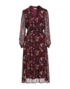 Liu •jo Woman Midi Dress Burgundy Size 12 Viscose In Red