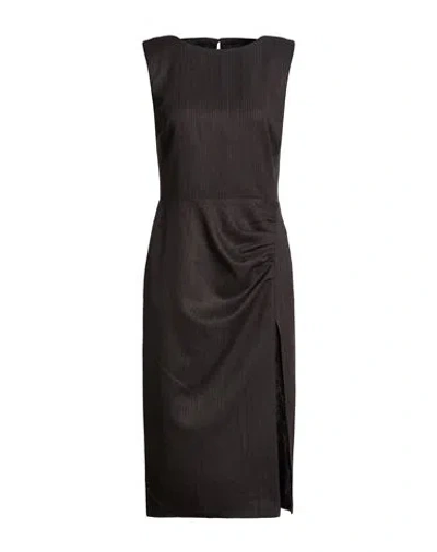 Liu •jo Woman Midi Dress Charcoal Size 8 Polyester, Viscose, Elastane, Polyamide In Grey