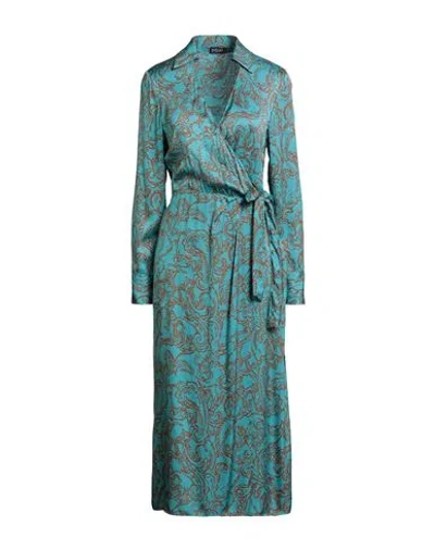 Liu •jo Woman Midi Dress Deep Teal Size 4 Viscose In Green