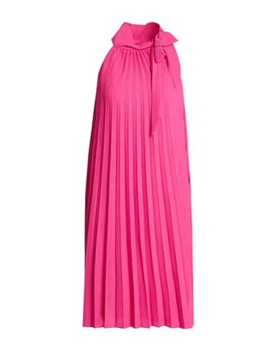 Liu •jo Woman Midi Dress Fuchsia Size 2 Polyester In Pink
