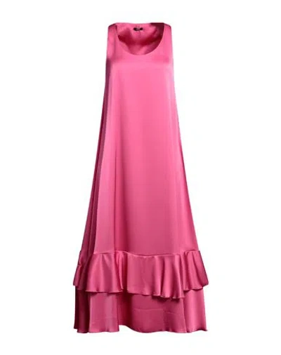 Liu •jo Woman Midi Dress Fuchsia Size L Polyester In Pink