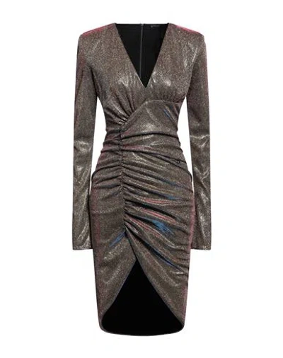 Liu •jo Woman Midi Dress Gold Size 10 Polyester