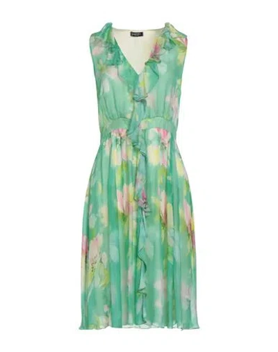 LIU •JO LIU •JO WOMAN MIDI DRESS GREEN SIZE 10 VISCOSE, SILK