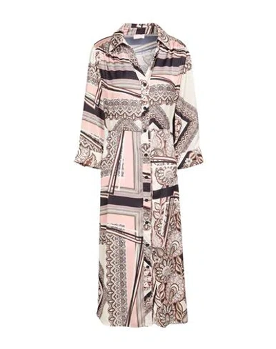 Liu •jo Woman Midi Dress Ivory Size 6 Polyester In White