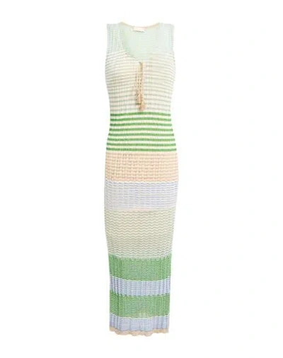 Liu •jo Woman Midi Dress Ivory Size L Viscose, Polyester, Polyamide In White