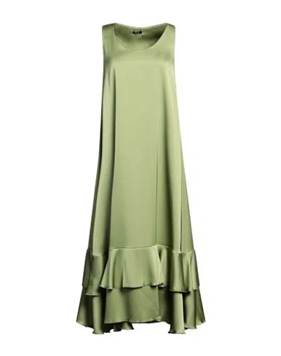 Liu •jo Woman Midi Dress Light Green Size L Polyester