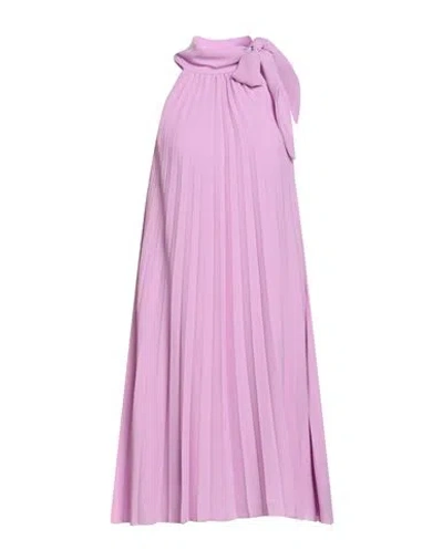 Liu •jo Woman Midi Dress Lilac Size 4 Polyester In Purple
