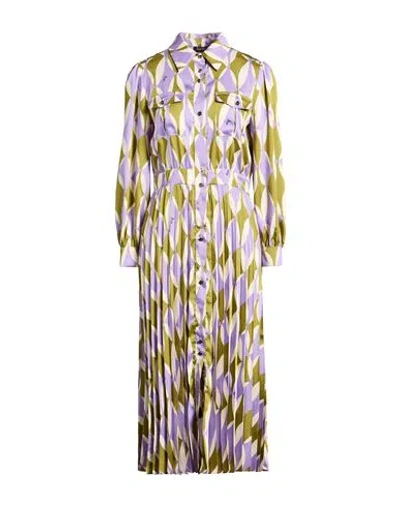 Liu •jo Woman Midi Dress Lilac Size 6 Polyester In Multi