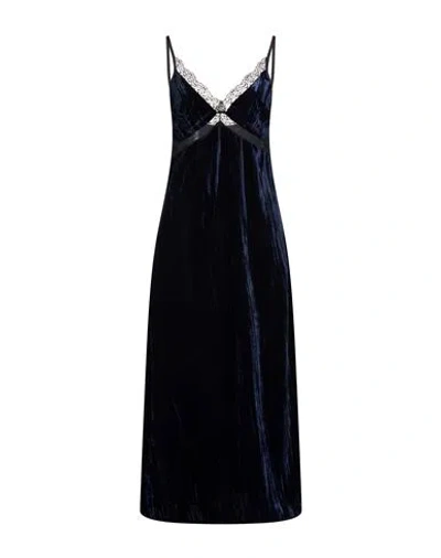 Liu •jo Woman Midi Dress Navy Size 12 Polyester In Blue