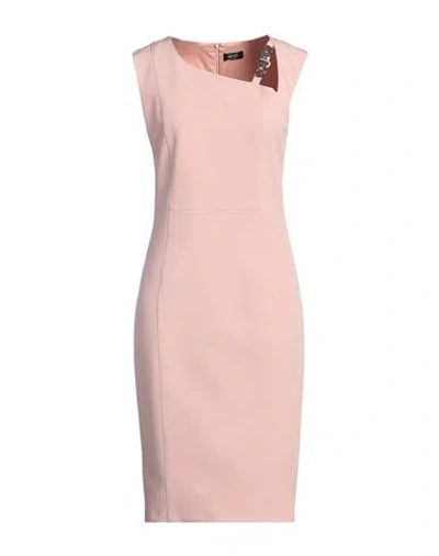 Liu •jo Woman Midi Dress Pink Size 10 Polyester, Elastane