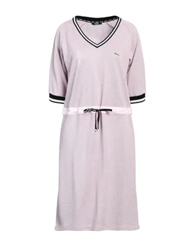 Liu •jo Woman Midi Dress Pink Size M Viscose, Polyester, Cotton, Elastane