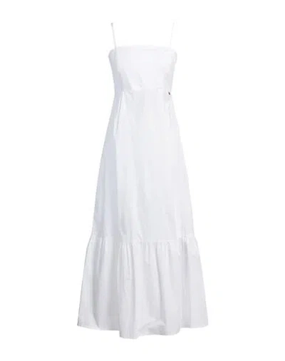 Liu •jo Woman Midi Dress White Size 10 Cotton