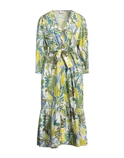 Liu •jo Woman Midi Dress White Size 12 Cotton