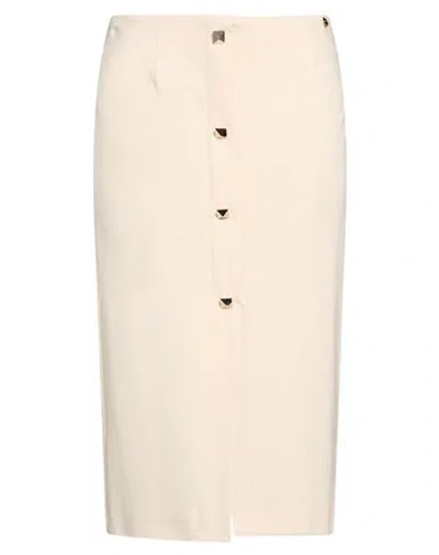 Liu •jo Woman Midi Skirt Beige Size 2 Viscose, Polyamide, Elastane In Neutral