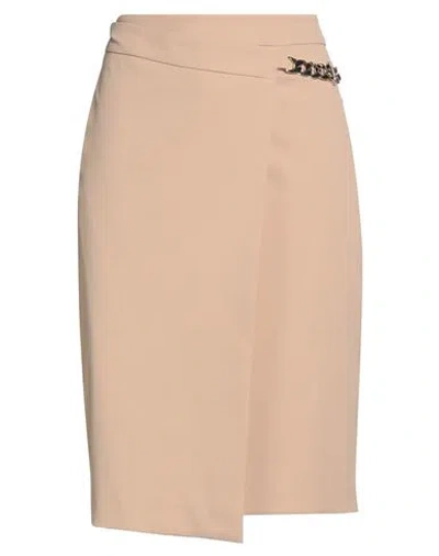 Liu •jo Woman Midi Skirt Beige Size 6 Polyester, Elastane