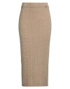 Liu •jo Woman Midi Skirt Beige Size M Acrylic, Polyamide, Alpaca Wool In Sand