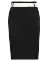 Liu •jo Woman Midi Skirt Black Size 10 Viscose, Polyamide, Elastane In Black