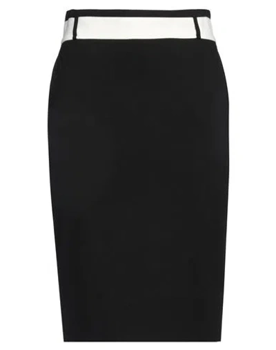 Liu •jo Woman Midi Skirt Black Size 10 Viscose, Polyamide, Elastane