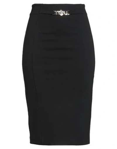 Liu •jo Woman Midi Skirt Black Size 2 Viscose, Polyamide, Elastane