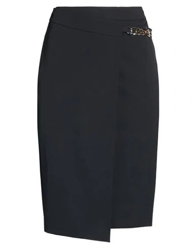 Liu •jo Woman Midi Skirt Black Size 4 Polyester, Elastane In Multi