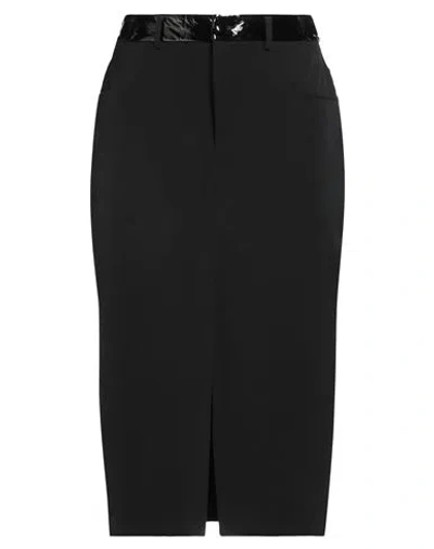 Liu •jo Woman Midi Skirt Black Size 6 Polyester, Elastane