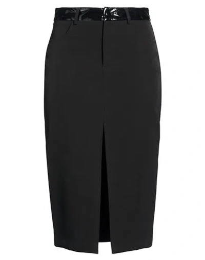 Liu •jo Woman Midi Skirt Black Size 6 Polyester, Elastane