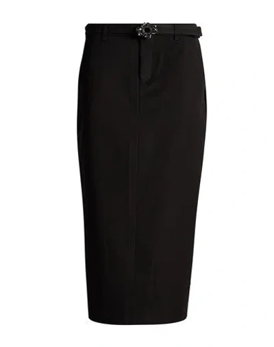 Liu •jo Woman Midi Skirt Black Size 6 Polyester, Viscose, Elastane