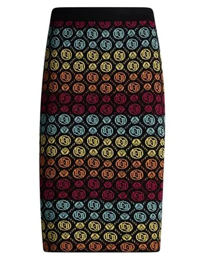 Liu •jo Woman Midi Skirt Black Size S Viscose, Polyester, Polyamide