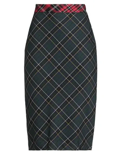 Liu •jo Woman Midi Skirt Dark Green Size 4 Polyester, Viscose, Elastane