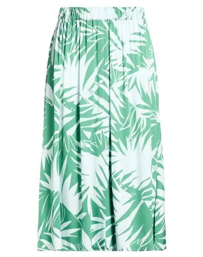Liu •jo Woman Midi Skirt Green Size 10 Viscose