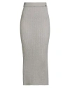 Liu •jo Woman Midi Skirt Light Grey Size M Acrylic, Polyamide, Alpaca Wool In Gray