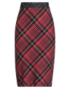 Liu •jo Woman Midi Skirt Red Size 4 Polyester, Viscose, Elastane