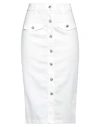 Liu •jo Buttoned Twill Skirt In White