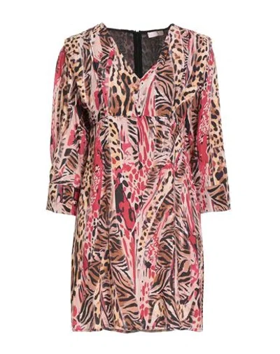 Liu •jo Woman Mini Dress Antique Rose Size 6 Viscose In Multi