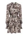 Liu •jo Woman Mini Dress Beige Size 8 Polyester, Metallic Polyester In Beige