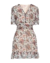 Liu •jo Woman Mini Dress Beige Size 10 Viscose, Polyester In Beige