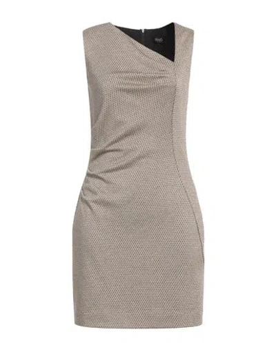 Liu •jo Woman Mini Dress Beige Size 6 Polyester, Viscose, Polyamide, Elastane In Brown