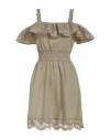 Liu •jo Woman Mini Dress Beige Size 4 Cotton, Polyester