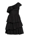 Liu •jo Woman Mini Dress Black Size 10 Cotton In Black
