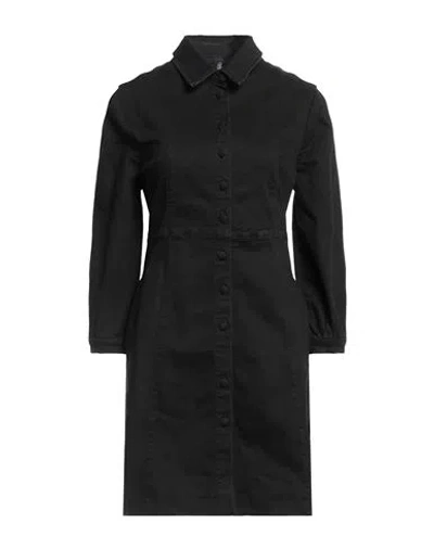Liu •jo Woman Mini Dress Black Size 10 Cotton, Elastane