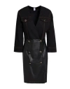 Liu •jo Woman Mini Dress Black Size 10 Cotton, Elastane, Polyester, Polyurethane