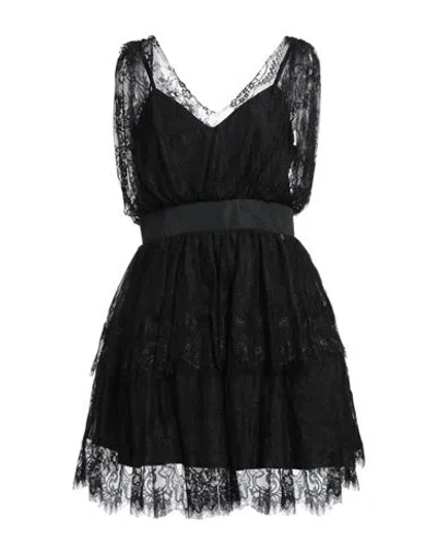 Liu •jo Woman Mini Dress Black Size 10 Polyamide, Elastane