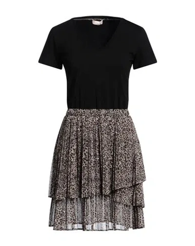 Liu •jo Woman Mini Dress Black Size 10 Polyester