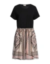 Liu •jo Woman Mini Dress Black Size 10 Polyester, Cotton, Elastane In Black