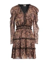 Liu •jo Woman Mini Dress Black Size 8 Polyester, Metallic Fiber In Black