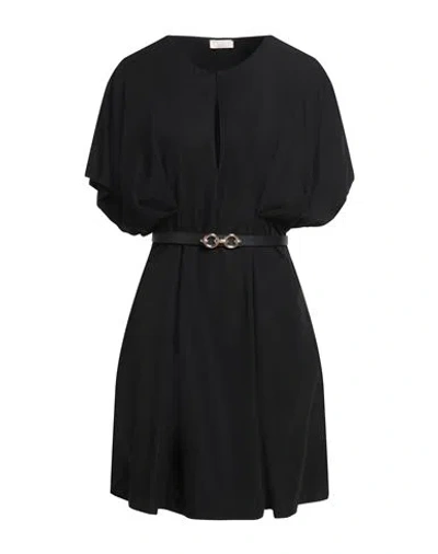 Liu •jo Woman Mini Dress Black Size 10 Viscose, Polyester