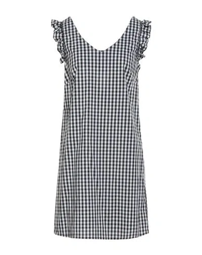 Liu •jo Woman Mini Dress Black Size 12 Cotton, Polyamide, Elastane In Multi